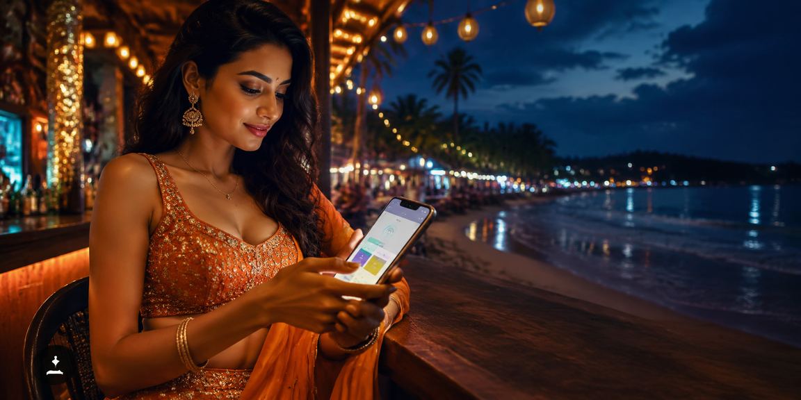 Mobile payments at Indian beach