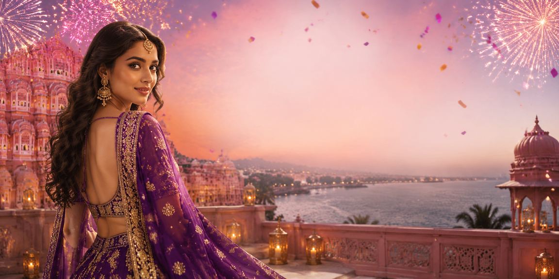 An Indian model at a casino entertainment venue in Jaipur